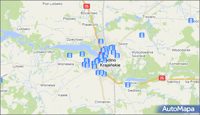 mapa Sępólno Krajeńskie, Sępólno Krajeńskie na mapie Targeo