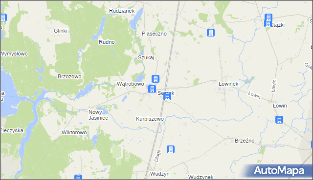 mapa Serock gmina Pruszcz, Serock gmina Pruszcz na mapie Targeo