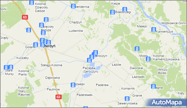 mapa Seroczyn gmina Sterdyń, Seroczyn gmina Sterdyń na mapie Targeo