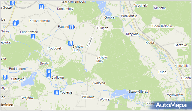 mapa Sichów Mały, Sichów Mały na mapie Targeo