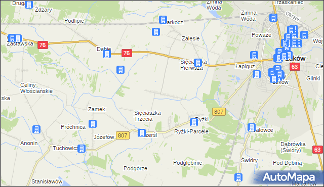 mapa Sięciaszka Druga, Sięciaszka Druga na mapie Targeo