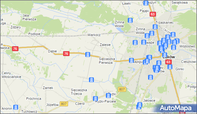 mapa Sięciaszka Pierwsza, Sięciaszka Pierwsza na mapie Targeo