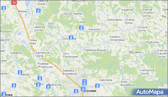 mapa Siedliska-Bogusz, Siedliska-Bogusz na mapie Targeo