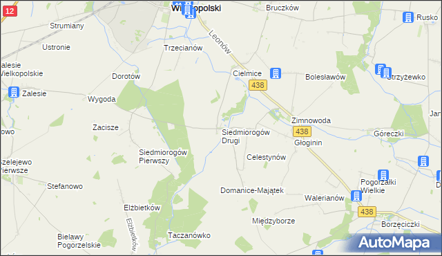 mapa Siedmiorogów Drugi, Siedmiorogów Drugi na mapie Targeo