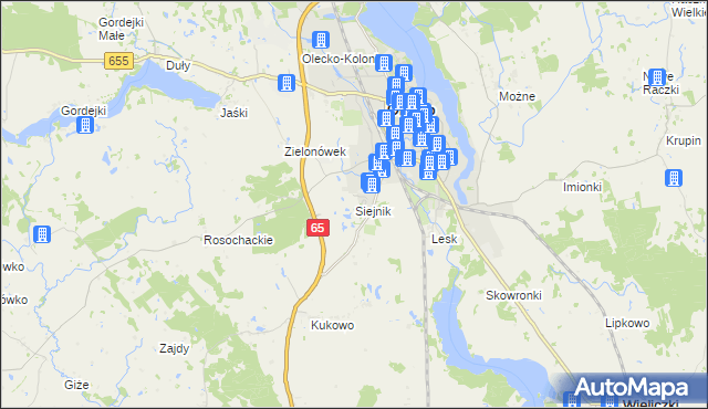 mapa Siejnik, Siejnik na mapie Targeo