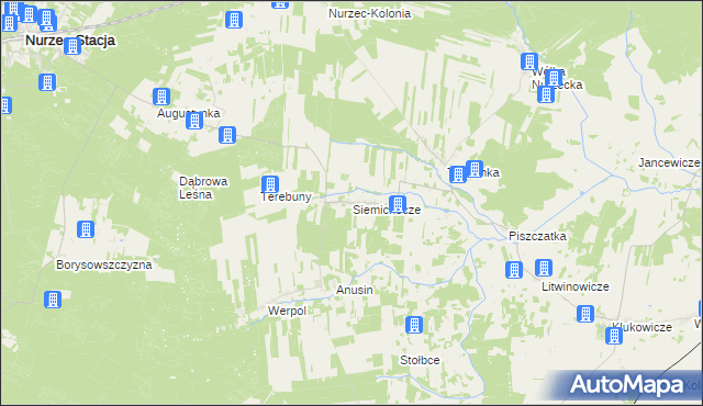 mapa Siemichocze, Siemichocze na mapie Targeo