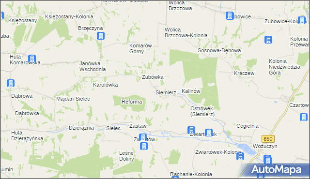 mapa Siemierz, Siemierz na mapie Targeo