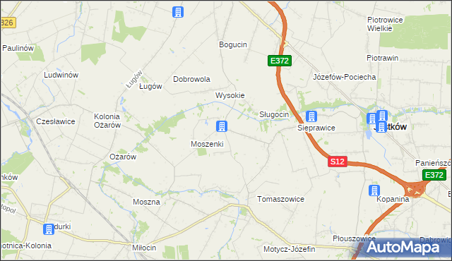 mapa Sieprawki, Sieprawki na mapie Targeo