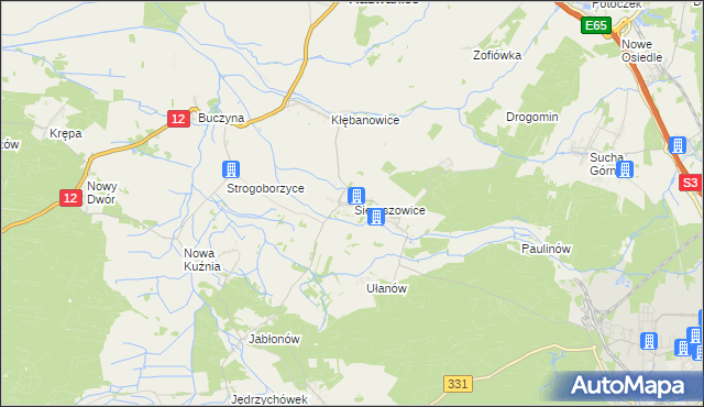 mapa Sieroszowice, Sieroszowice na mapie Targeo