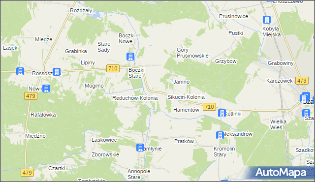 mapa Sikucin, Sikucin na mapie Targeo