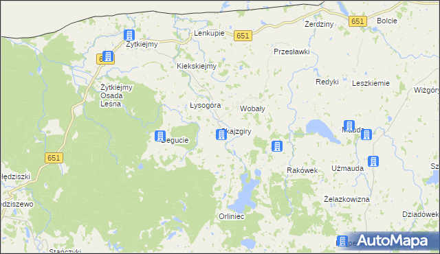 mapa Skajzgiry, Skajzgiry na mapie Targeo