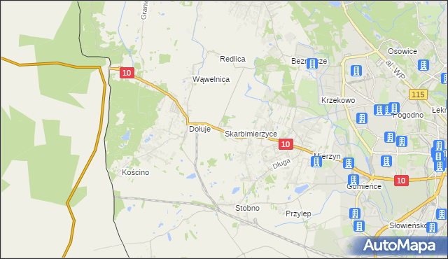 mapa Skarbimierzyce, Skarbimierzyce na mapie Targeo