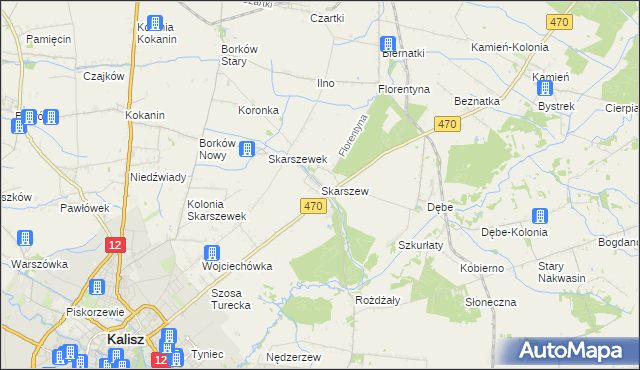 mapa Skarszew, Skarszew na mapie Targeo