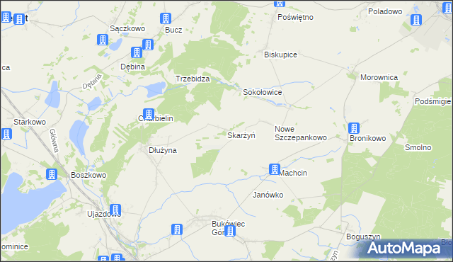 mapa Skarżyń, Skarżyń na mapie Targeo