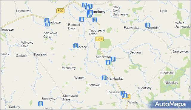 mapa Skoczewo, Skoczewo na mapie Targeo