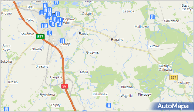 mapa Skolimowo, Skolimowo na mapie Targeo