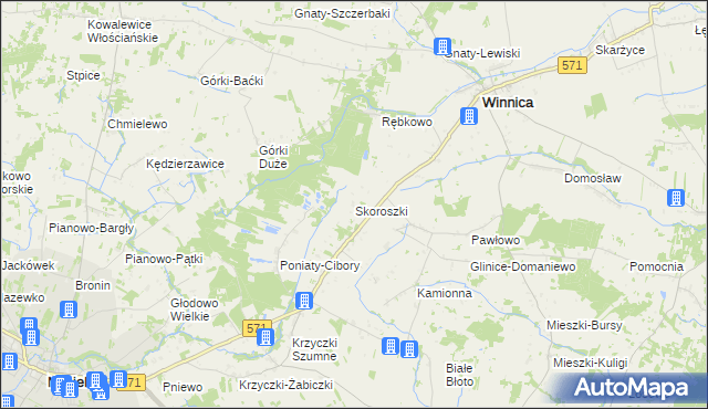 mapa Skoroszki, Skoroszki na mapie Targeo