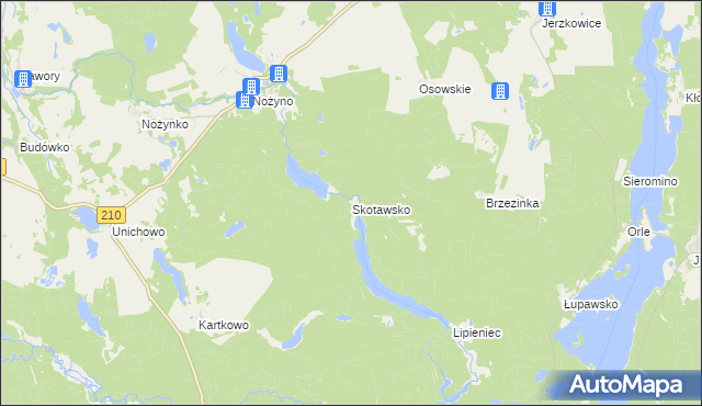 mapa Skotawsko, Skotawsko na mapie Targeo