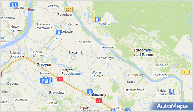 mapa Skowierzyn, Skowierzyn na mapie Targeo