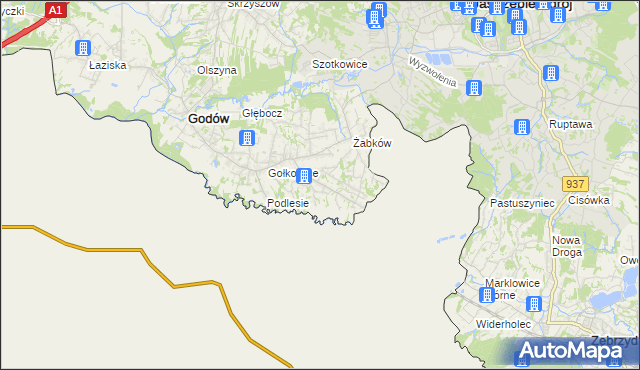 mapa Skrbeńsko, Skrbeńsko na mapie Targeo