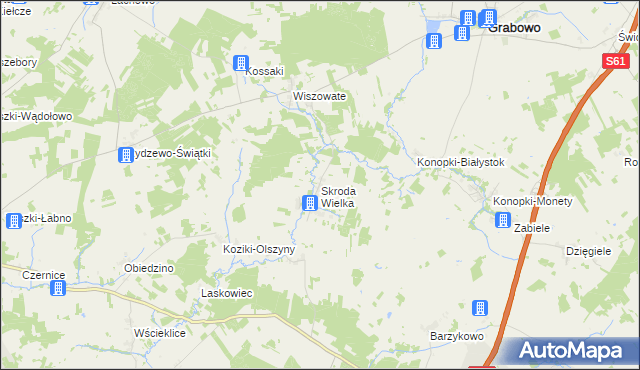 mapa Skroda Wielka, Skroda Wielka na mapie Targeo