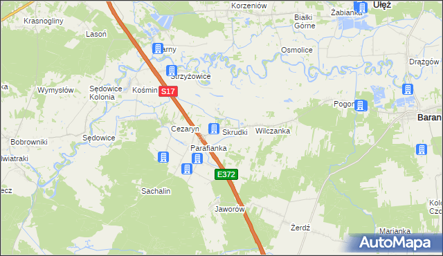 mapa Skrudki, Skrudki na mapie Targeo