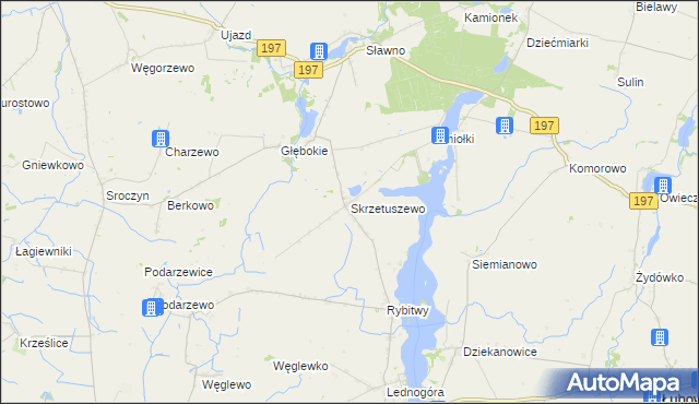 mapa Skrzetuszewo, Skrzetuszewo na mapie Targeo