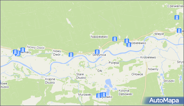 mapa Skrzynica, Skrzynica na mapie Targeo