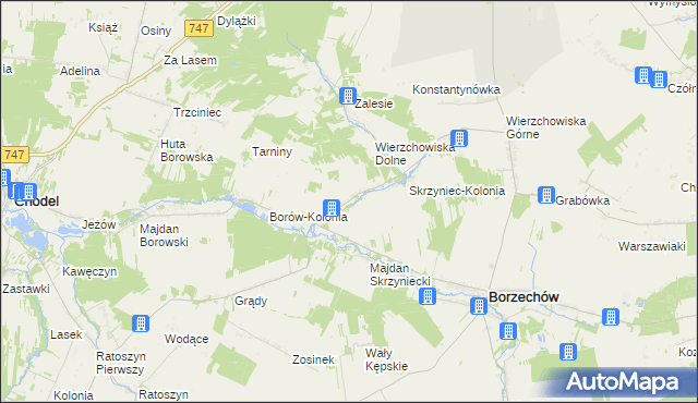 mapa Skrzyniec, Skrzyniec na mapie Targeo