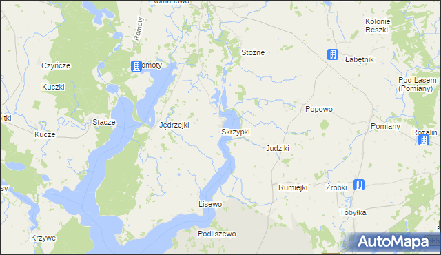 mapa Skrzypki, Skrzypki na mapie Targeo