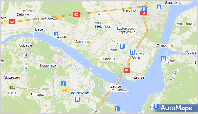 mapa Skubianka, Skubianka na mapie Targeo