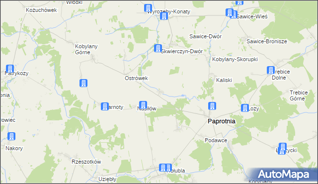 mapa Skwierczyn Lacki, Skwierczyn Lacki na mapie Targeo