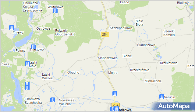 mapa Słaboszewko, Słaboszewko na mapie Targeo