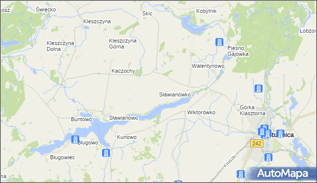 mapa Sławianówko, Sławianówko na mapie Targeo