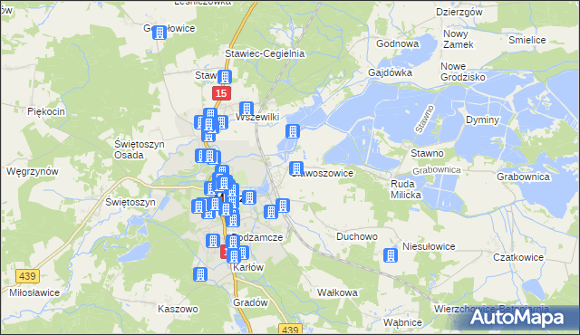mapa Sławoszowice, Sławoszowice na mapie Targeo