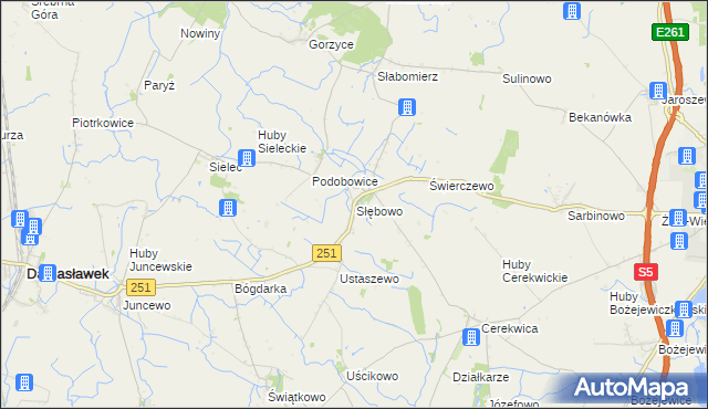 mapa Słębowo, Słębowo na mapie Targeo