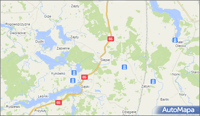 mapa Ślepie, Ślepie na mapie Targeo