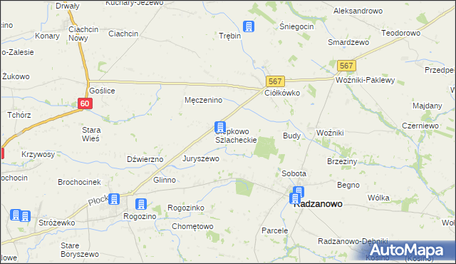 mapa Ślepkowo Królewskie, Ślepkowo Królewskie na mapie Targeo