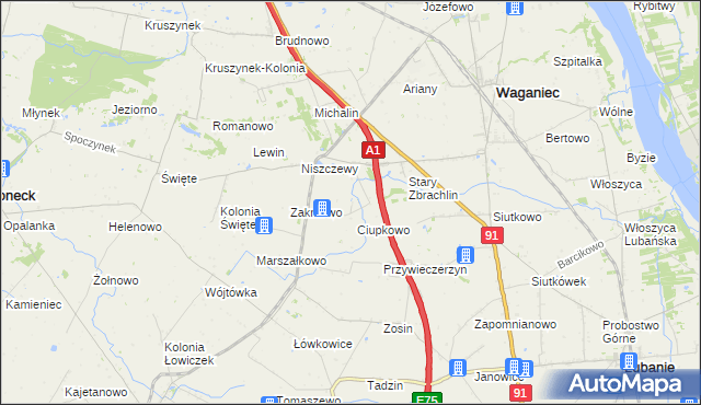 mapa Śliwkowo, Śliwkowo na mapie Targeo