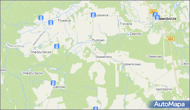 mapa Słowieńsko, Słowieńsko na mapie Targeo