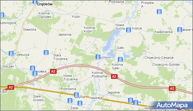 mapa Słuchocin, Słuchocin na mapie Targeo