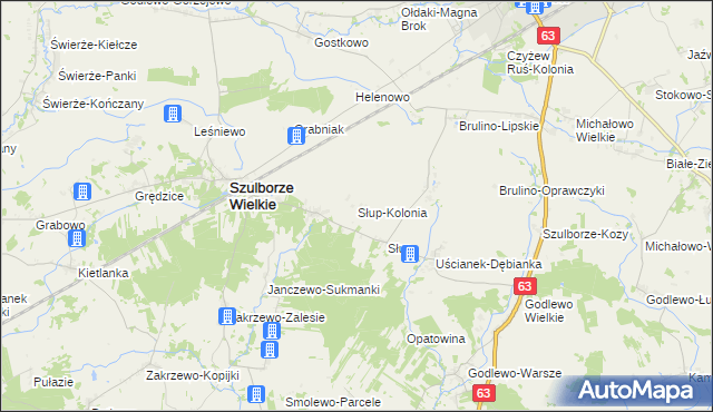 mapa Słup-Kolonia, Słup-Kolonia na mapie Targeo