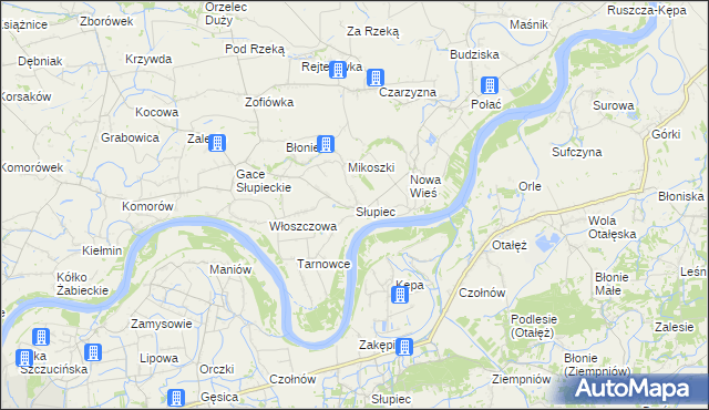 mapa Słupiec gmina Łubnice, Słupiec gmina Łubnice na mapie Targeo