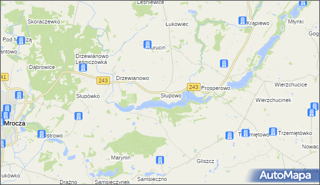 mapa Słupowo, Słupowo na mapie Targeo