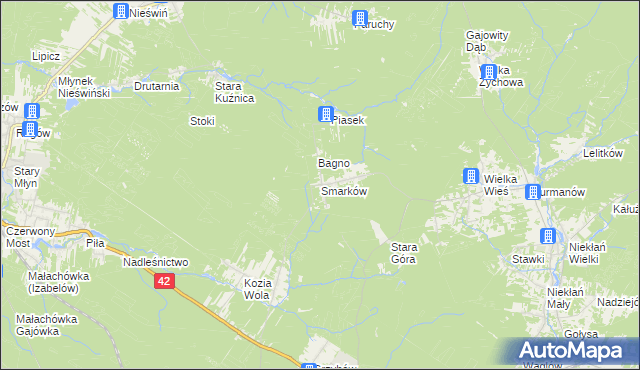 mapa Smarków, Smarków na mapie Targeo