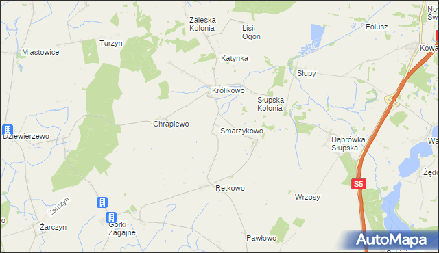mapa Smarzykowo, Smarzykowo na mapie Targeo