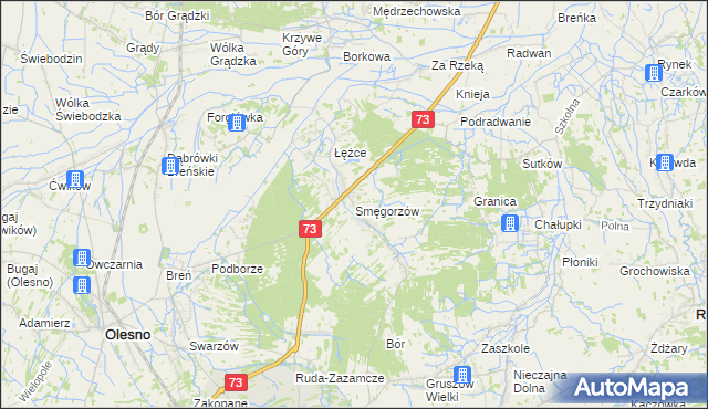 mapa Smęgorzów, Smęgorzów na mapie Targeo