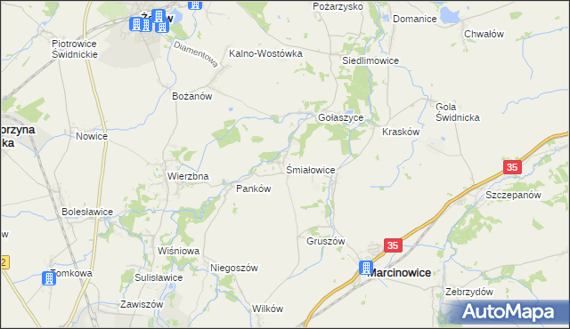 mapa Śmiałowice, Śmiałowice na mapie Targeo