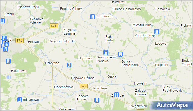 mapa Smogorzewo Pańskie, Smogorzewo Pańskie na mapie Targeo