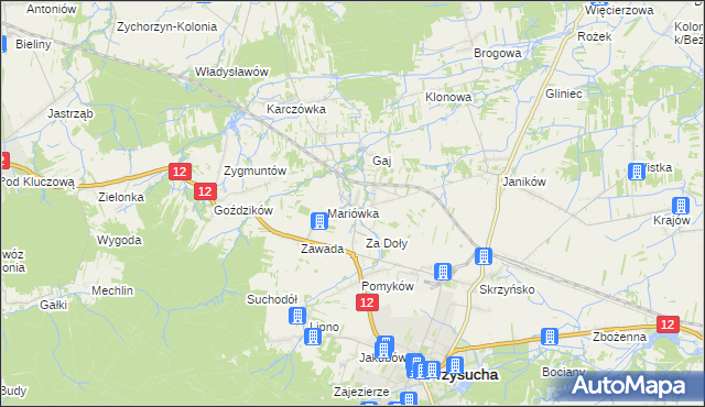 mapa Smogorzów gmina Przysucha, Smogorzów gmina Przysucha na mapie Targeo